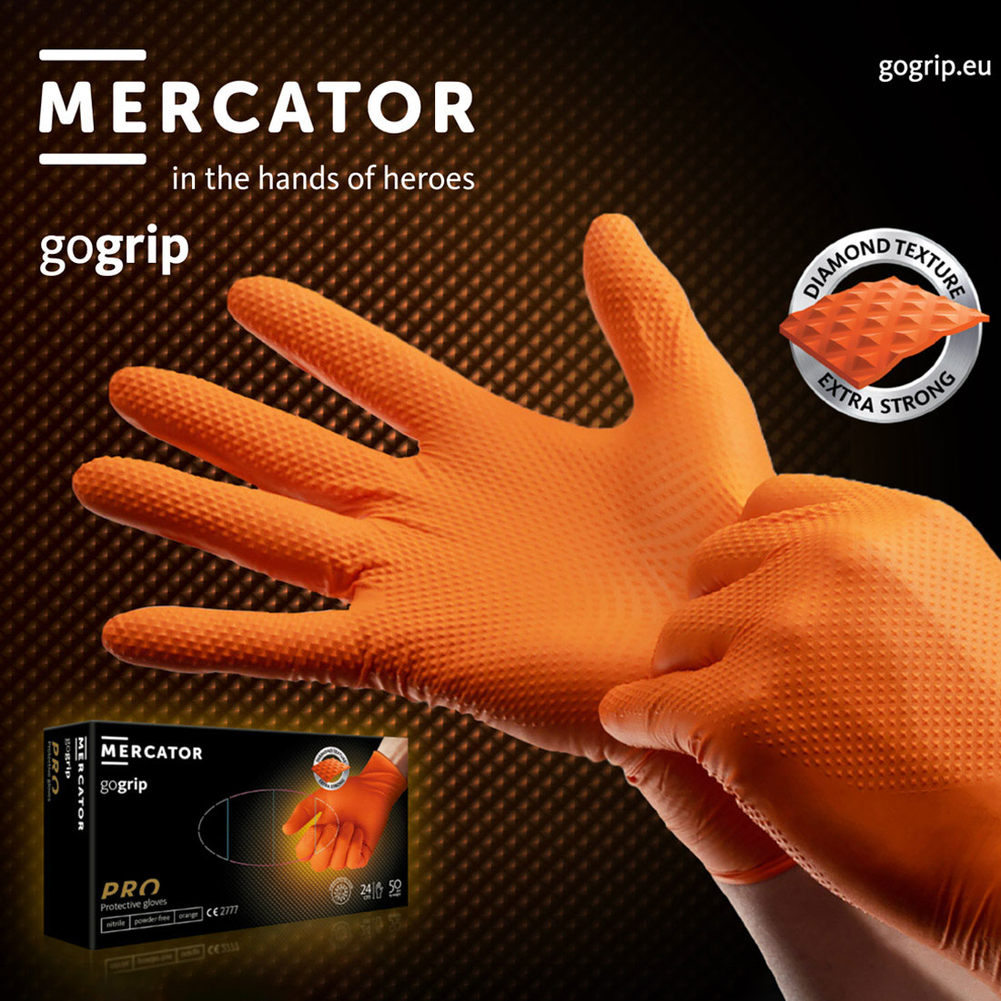 Guanti monouso in nitrile Mercator GoGrip 50 pz. - immagine 3