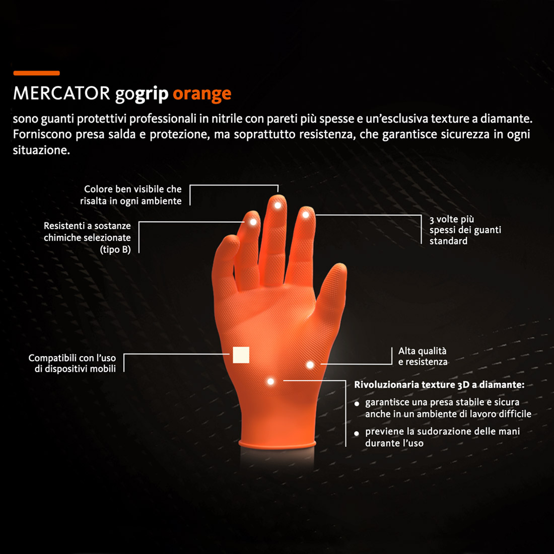 Guanti monouso in nitrile Mercator GoGrip 50 pz. - immagine 4
