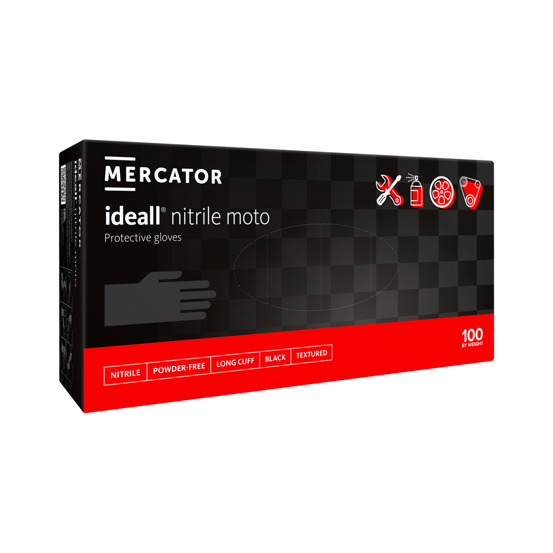 Guanti monouso in nitrile Mercator Ideall Nitrile Moto 100 pz. - immagine 2