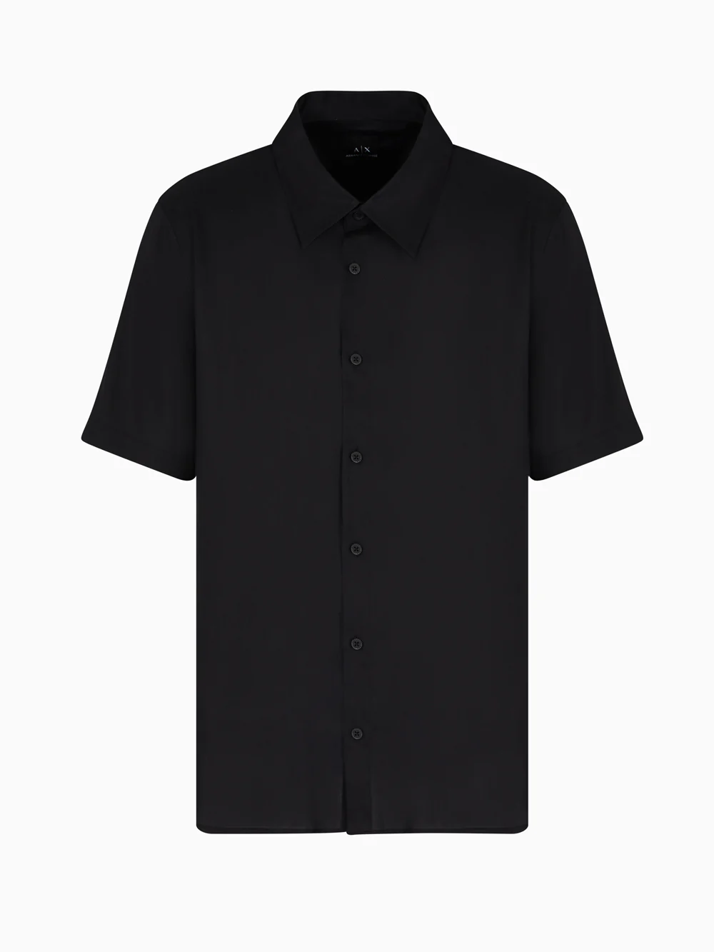Camicia Maniche Corte Uomo Nero