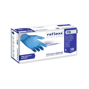 Guanti monouso in nitrile Reflexx 70 100 pz.